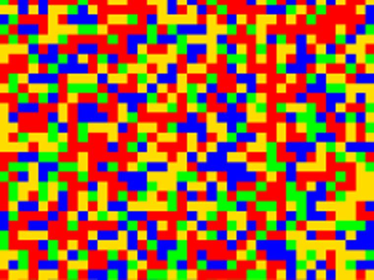 ADN con pseudocolores digitales RGB